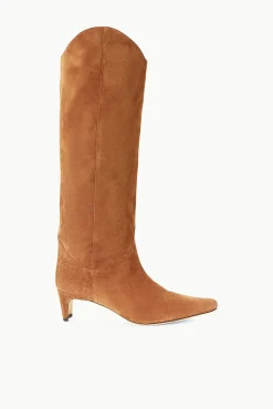 STAUD WESTERN WALLY BOOT TAN SUEDE> Boots