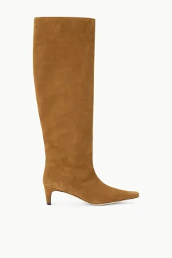 STAUD WIDE SHAFT WALLY BOOT SUEDE> Boots