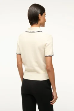 STAUD WINDSOR TOP IVORY NAVY><noscript><img width=