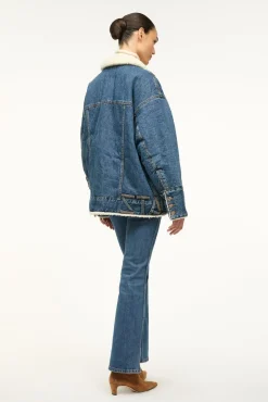 STAUD WRANGLER REVERSIBLE BIGGEST JEAN JACKET INDIGO WASH><noscript><img width=