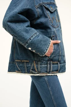 STAUD WRANGLER REVERSIBLE BIGGEST JEAN JACKET INDIGO WASH><noscript><img width=