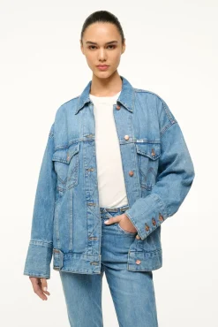 STAUD WRANGLER THE BIGGEST JEAN JACKET> Denim|Outerwear & Jackets