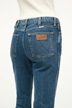 STAUD WRANGLER THE CROPPED BOOT JEAN INDIGO WASH><noscript><img width=
