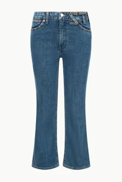 STAUD WRANGLER THE CROPPED BOOT JEAN INDIGO WASH><noscript><img width=