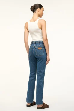 STAUD WRANGLER THE EVERYDAY JEAN INDIGO WASH><noscript><img width=