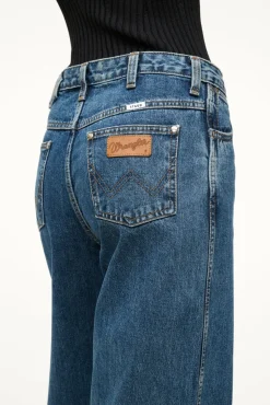 STAUD WRANGLER THE LOOSE JEAN INDIGO WASH><noscript><img width=