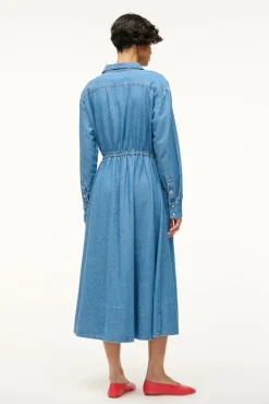 STAUD WRANGLER THE MIDI SHIRT DRESS> Dresses