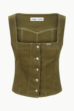 STAUD WRANGLER TRUCKER TOP SERGEANT GREEN><noscript><img width=