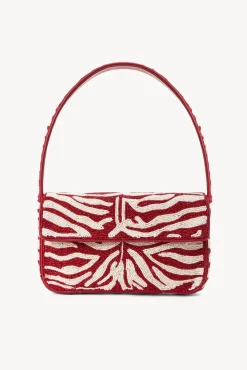 STAUD TOMMY BEADED BAG | SCARLET WHITE> Shoulder|Beaded/novelty