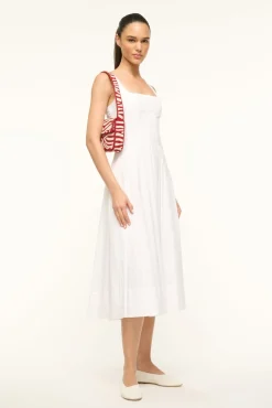 STAUD TOMMY BEADED BAG | SCARLET WHITE><noscript><img width=